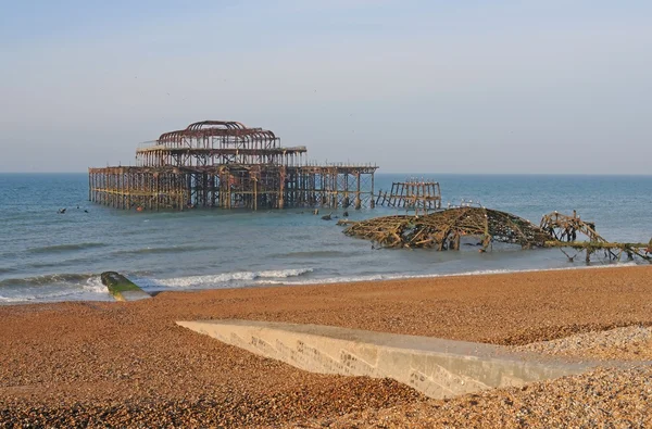 Plaży w Brighton, Anglia — Zdjęcie stockowe