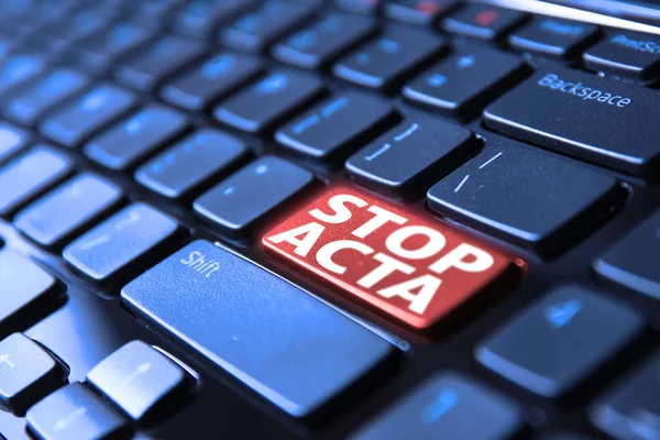 Остановить ACTA — стоковое фото
