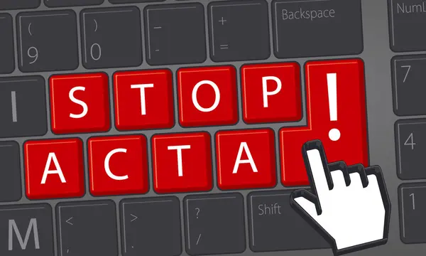 Acta zu stoppen — Stockfoto