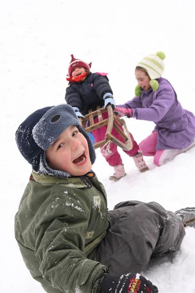 Zabawa na śniegu — Stock Photo, Image