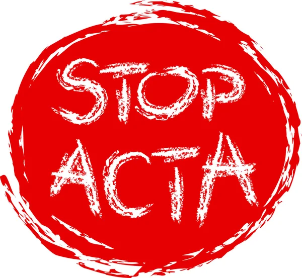 Stop acta — Stockvector