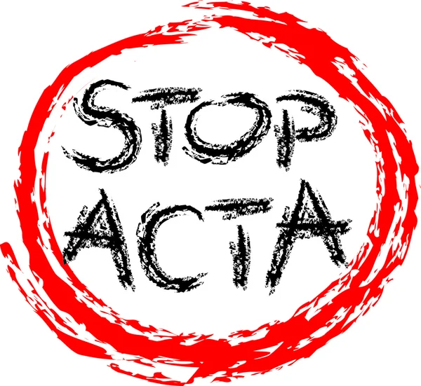 Detener ACTA — Archivo Imágenes Vectoriales