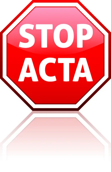 Stop acta — Stockvector