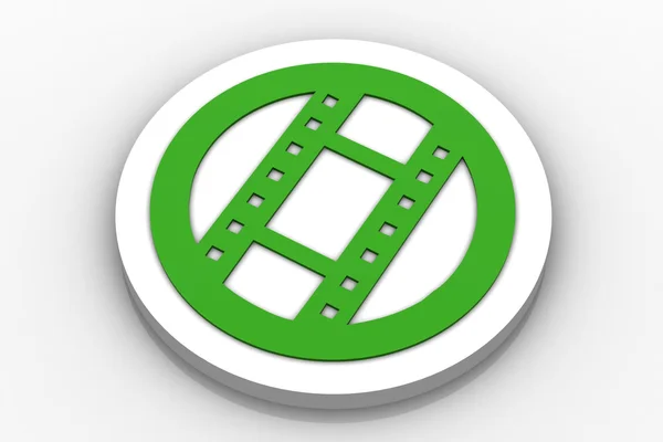Botón icono de la película — Foto de Stock