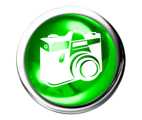 Fotografia ikona przycisku — Zdjęcie stockowe