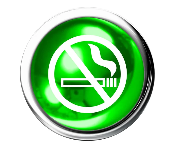 Nem dohányzó ikon gomb — Stock Fotó