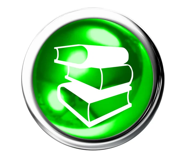 Book Icon Button — Stock Photo, Image