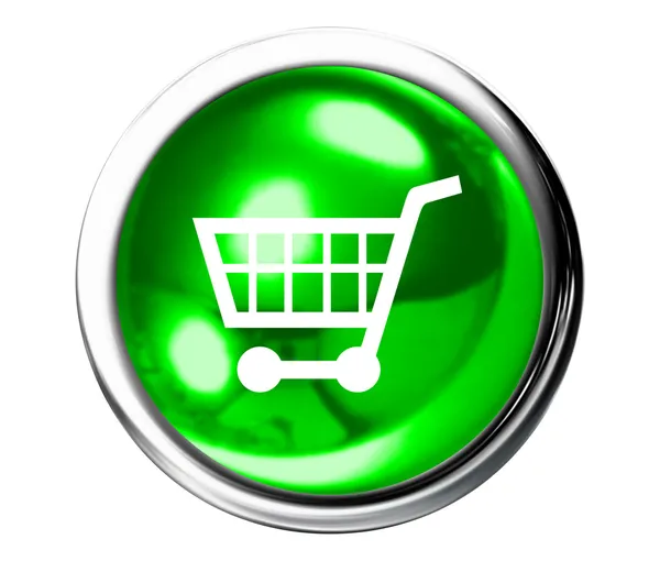 Alışveriş sepeti logo düğme — Stok fotoğraf