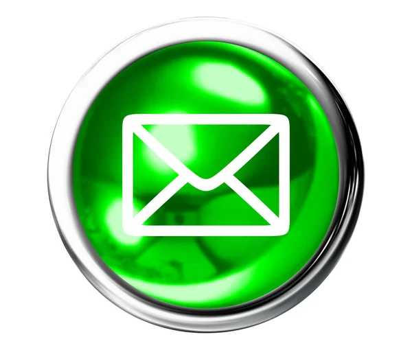 Botão de ícone de correio — Fotografia de Stock