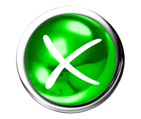 Cross Icon Button — Stock Photo, Image