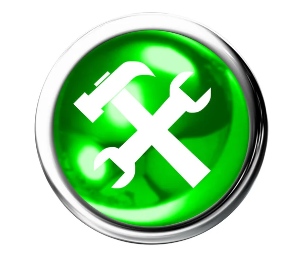 Botão de ícone de ferramentas — Fotografia de Stock