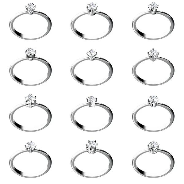 Wedding ring concept isolated on white background — Stock Photo, Image