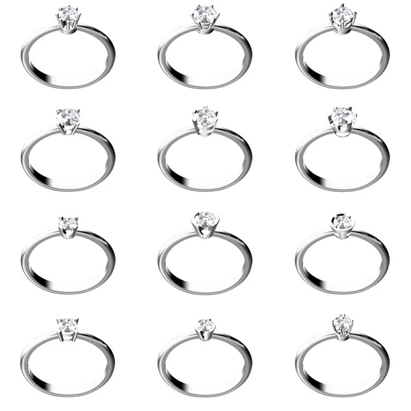 Wedding ring concept isolated on white background — Stock Photo, Image