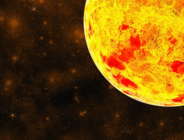 Фантастична червона планета у вогні — стокове фото