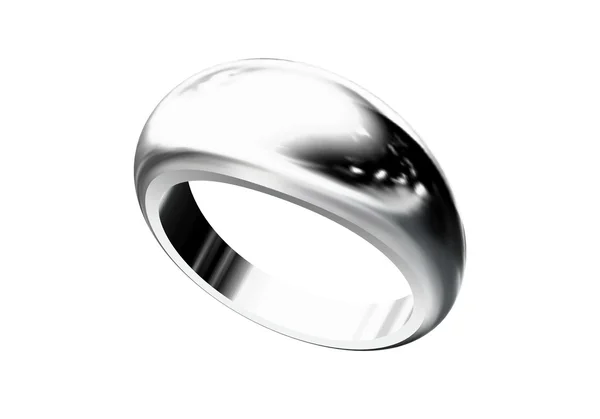Snubní prsten krása na bílém pozadí — Stock fotografie