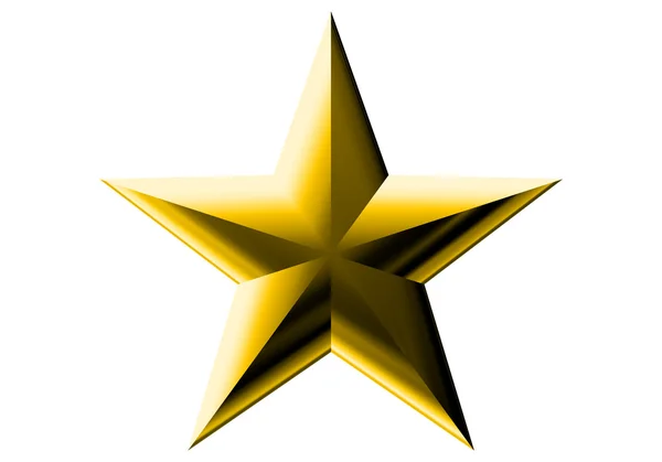 Kulta koristelu tähti — kuvapankkivalokuva