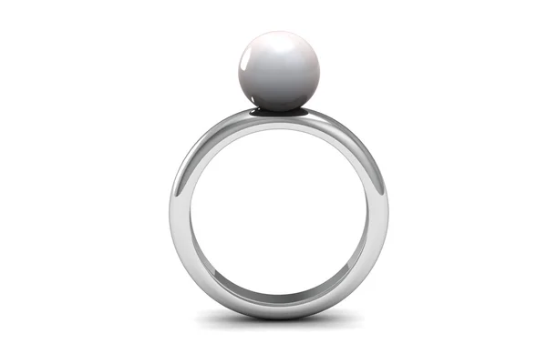 Bellissimo anello con perla — Foto Stock