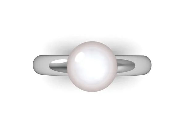Hermoso anillo con perla —  Fotos de Stock