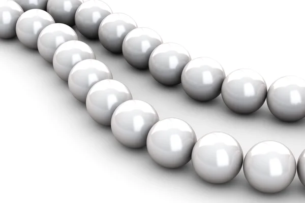 Schöne cremige Perlenkette — Stockfoto