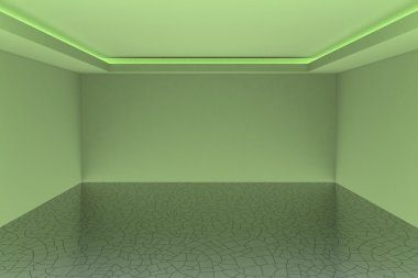 Empty white room for your interior design clipart