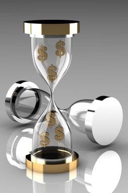 Time is money. Waste time concept clipart