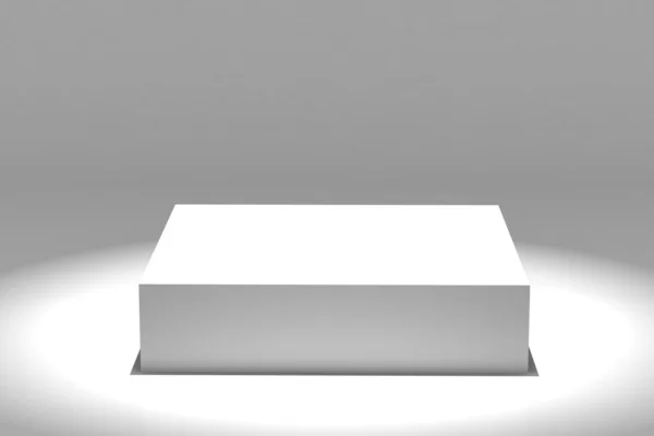 Pódio branco vazio — Fotografia de Stock