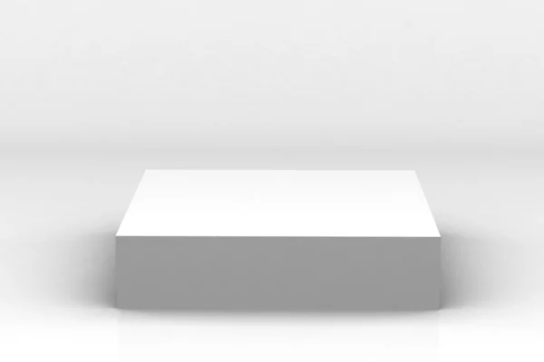 Üres fehér dobogó — Stock Fotó