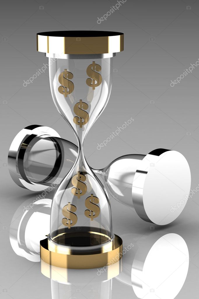Time is money. Waste time concept
