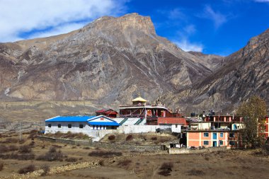 Buddhist temple in Muktinath clipart