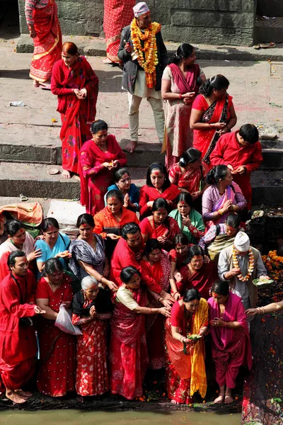 Nepal son veda hüzünlü tören — Stok fotoğraf