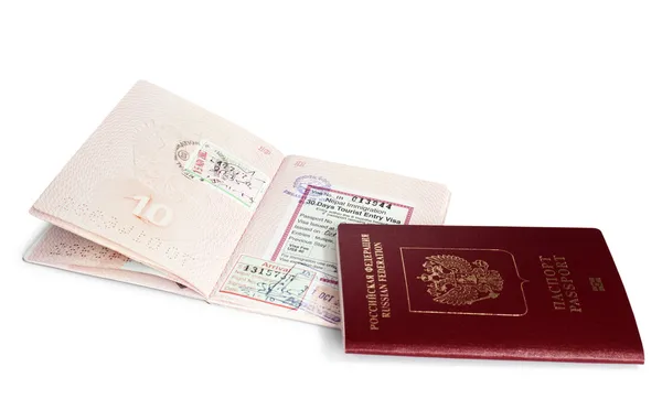 Orosz Föderáció útlevelek — Stock Fotó
