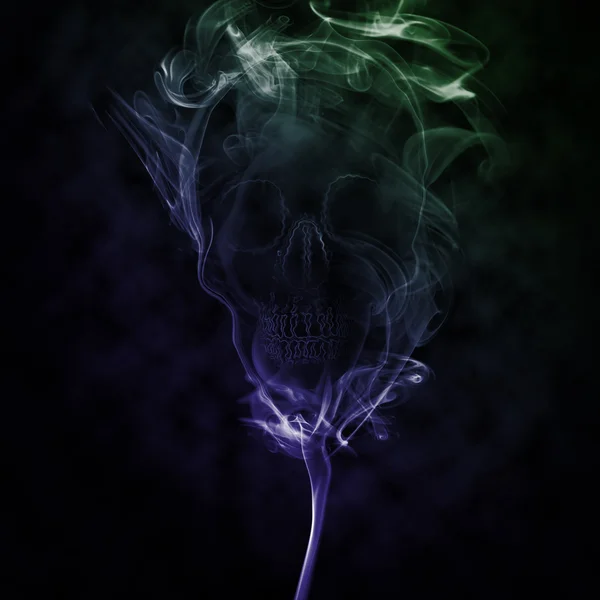 Crânio de fumo — Fotografia de Stock