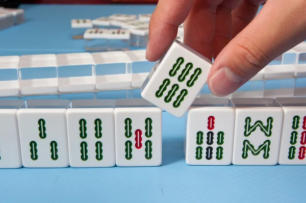 Toque un mahjong azulejos Fotos De Stock
