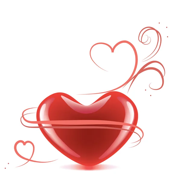 Καρδιά με σερπαντίνες — Διανυσματικό Αρχείο