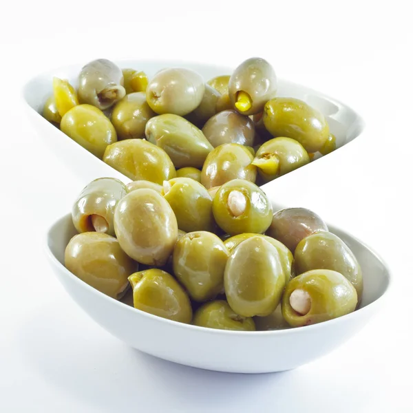 Grüne Oliven Stockbild