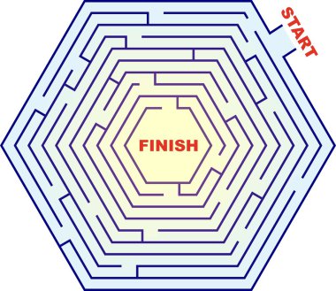 Hexagonal Maze - Labyrinth clipart