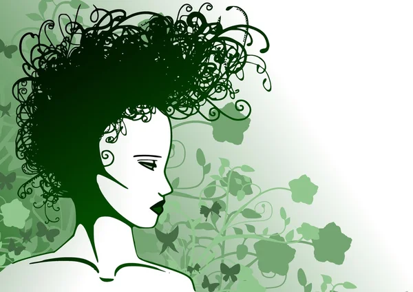 Зелений жінка — стокове фото