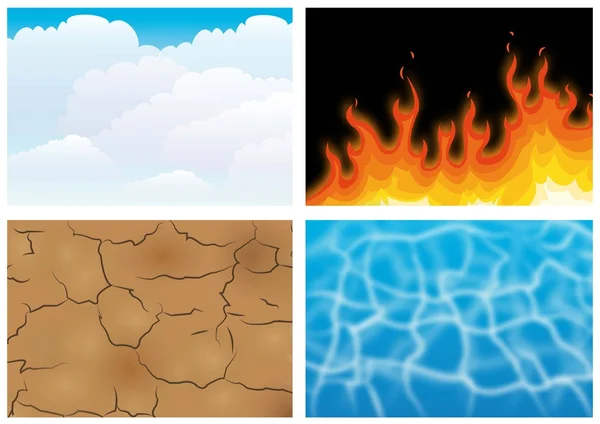 The four elements — Stock Vector