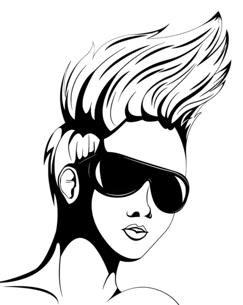 Mujer con gafas de sol — Vector de stock