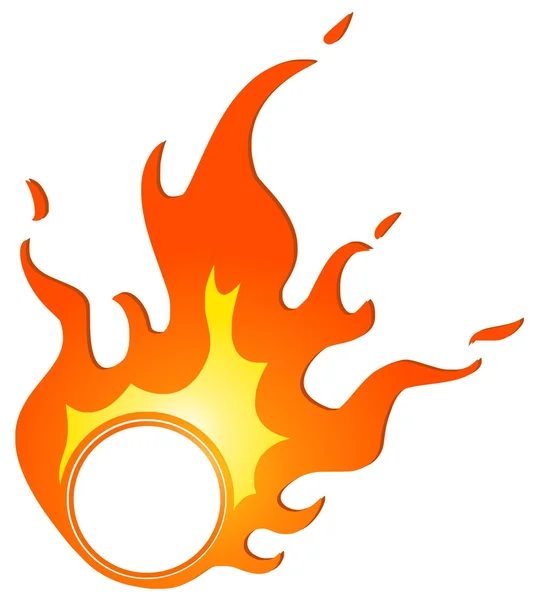 Brandende ring — Stockvector