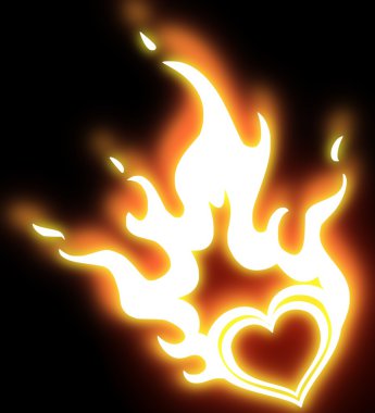 Burning heart clipart