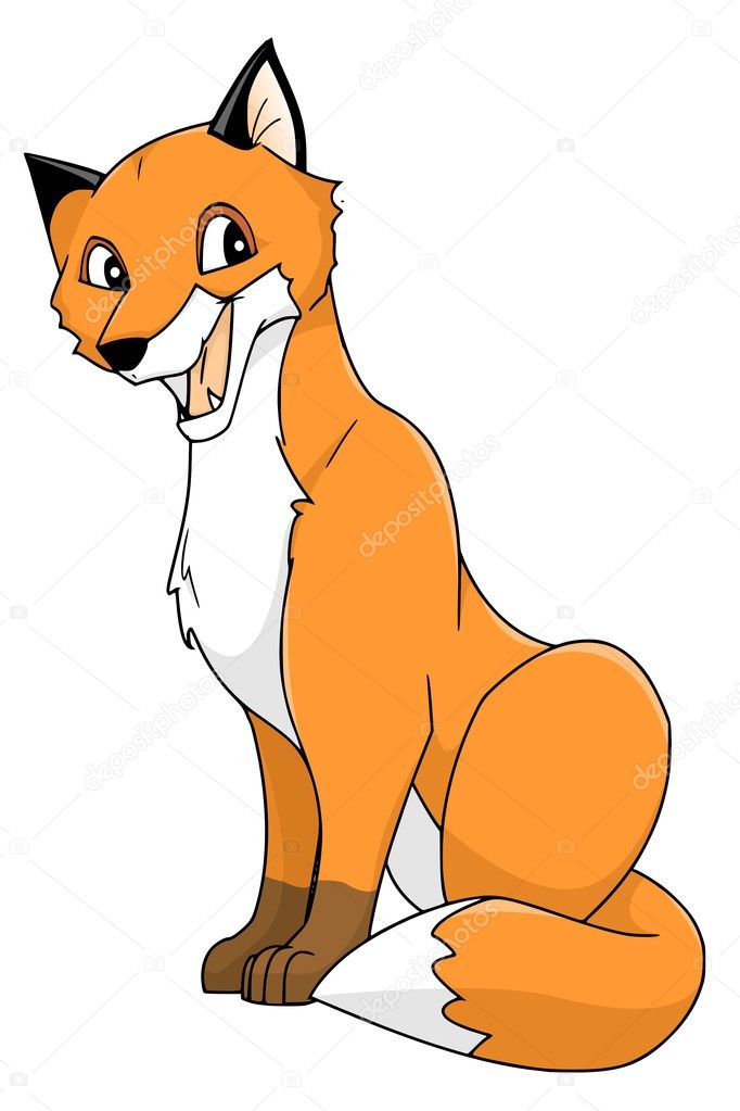 Cartoon fox — Stock Vector © Li-Bro #10458255