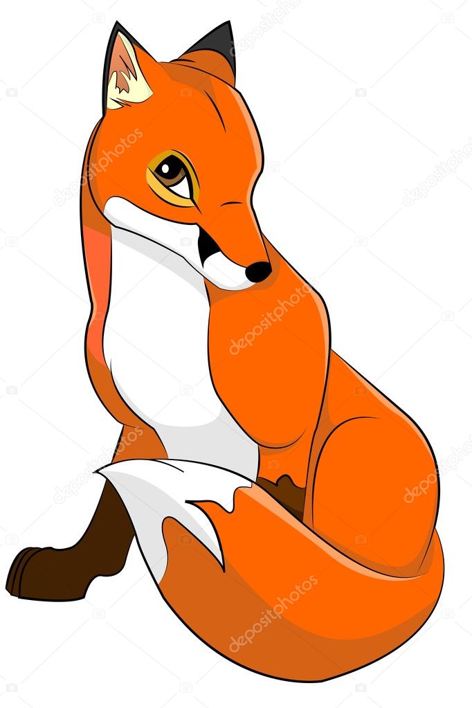 Cartoon fox — Stock Vector © Li-Bro #10458257