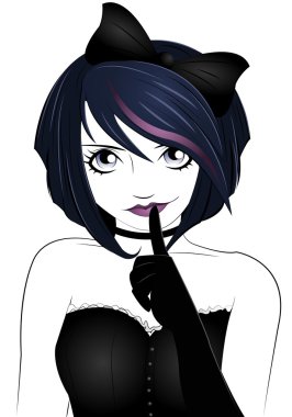 Gothic girl clipart