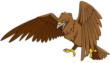 Flying eagle clipart