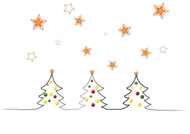 Christmas trees clipart