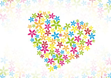 Flower heart clipart