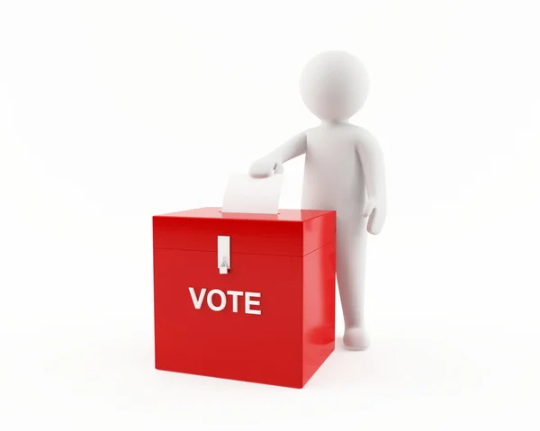 3D man voting — Stock Photo, Image