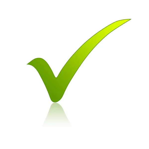 Marca de verificación verde — Foto de Stock