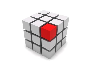 3D cube clipart